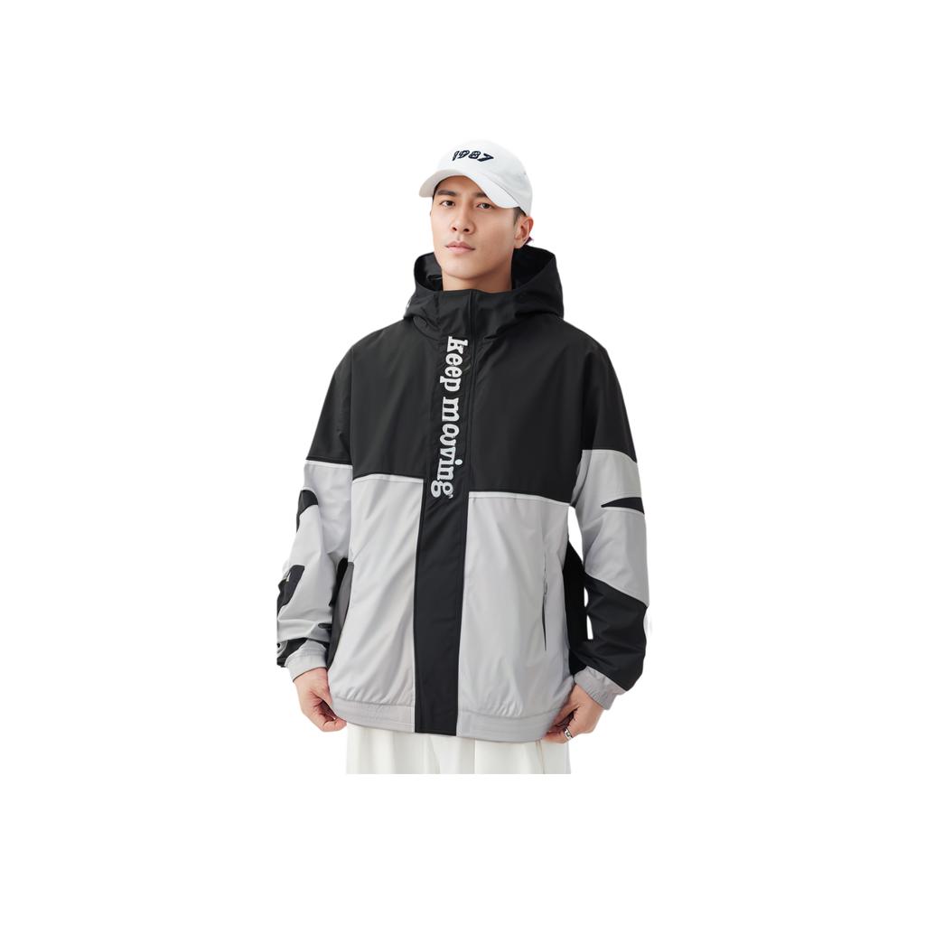 Anta Loose-Fit Casual Spliced Hooded Woven Sports Jacket Unisex Jacket Black 152218601-3
