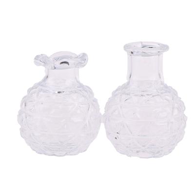 2 pezzi1:12 Miniatures per Casa delle Bambole Vaso di Vetro Modello Casa delle Bambole Fioriera Decorazione Giocattolo