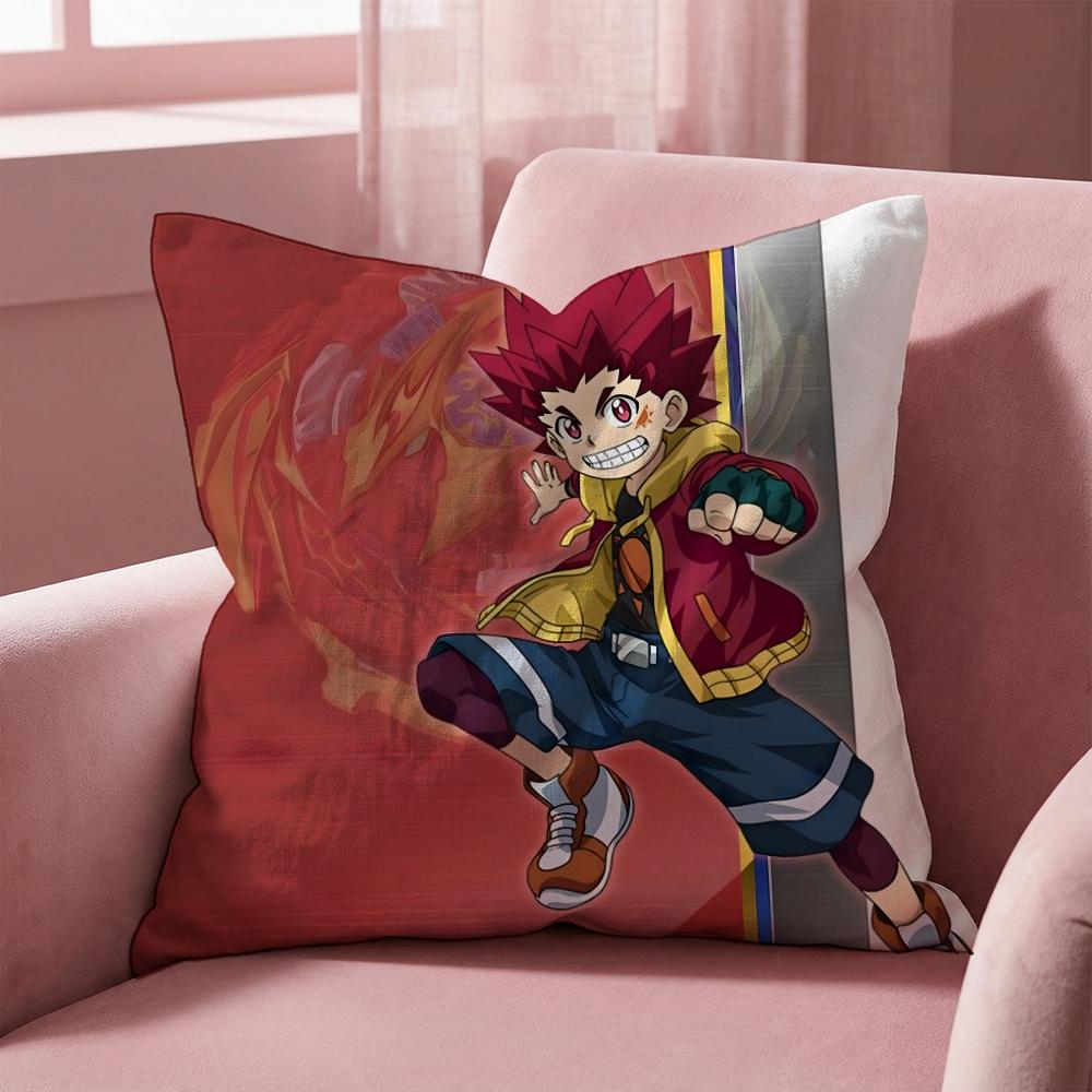 Hot Anime B-Beyblade Cushion Cover Multi-Scene Pillow Cover for Home & Car - Reversible, Soft & Durable for Daily Use