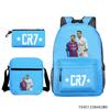 Luo Qixing Three-Piece Schoolbag, Male And Female Students Leisure Bag, Printed Large-Capacity Outdoor Backpack