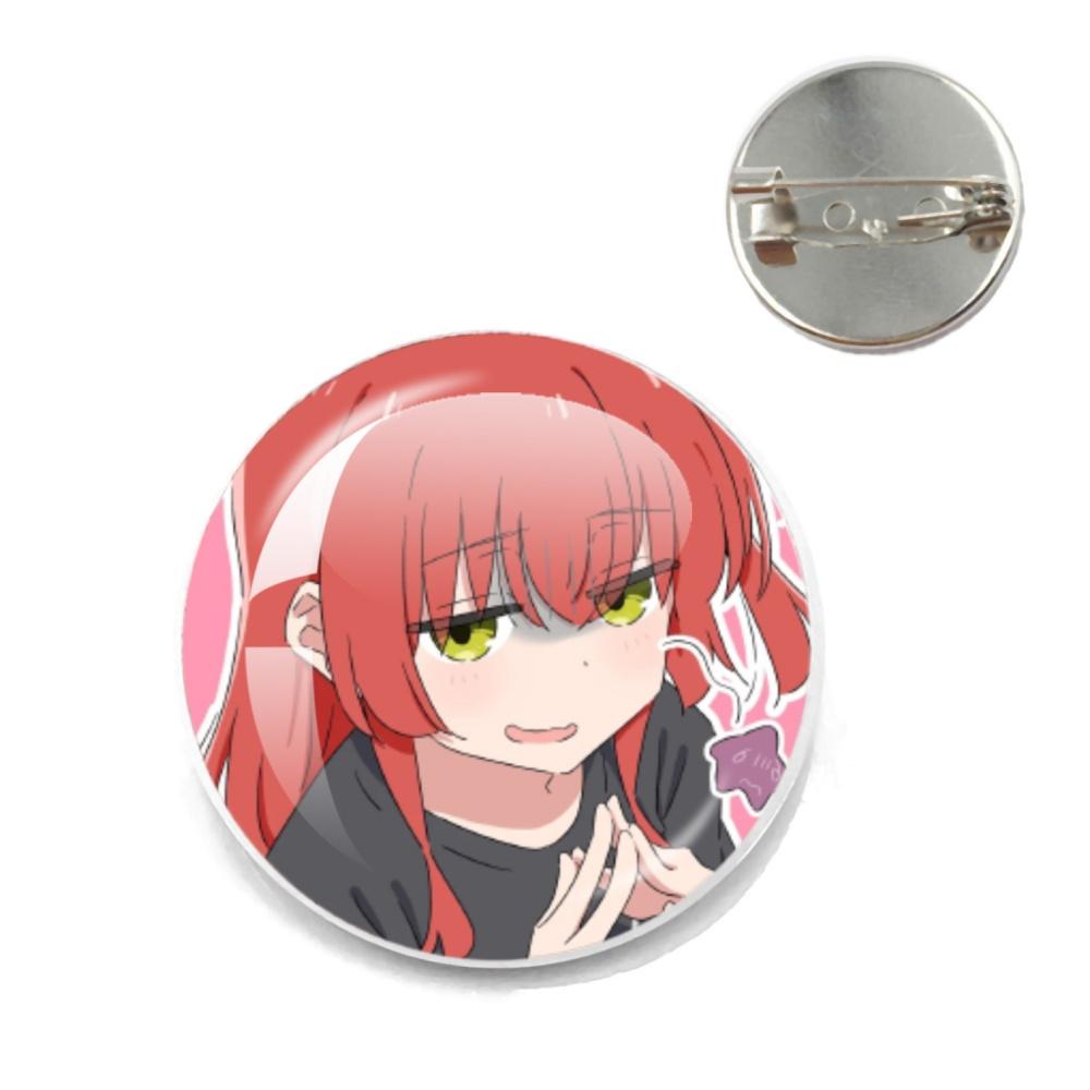 BOCCHI THE ROCK Pin Round Cartoon 20MM/25MM Metal Brooches Handmade Pins For Backpack Jewelry Accessories Gifts Creative Badge