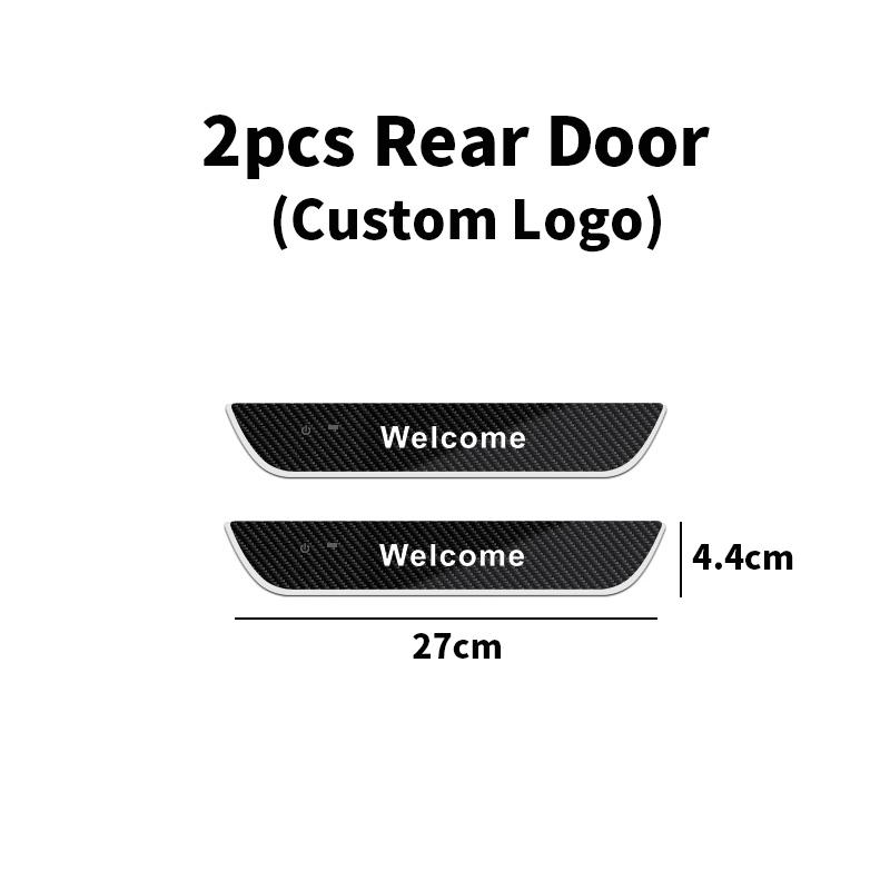 

Carbon fiber For Toyota GR SPORT RAV4 YARIS CHR HILLIX Customized Car Welcome Door illuminated Sill Light Logo Lamp LED Pedal For Welcome