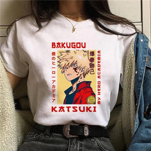 Manga Cute My Hero Academia Anime T Shirt Women Boku No Hero Academia T-shirt Bakugou Himiko Toga Tees Anime Deku Tshirt
