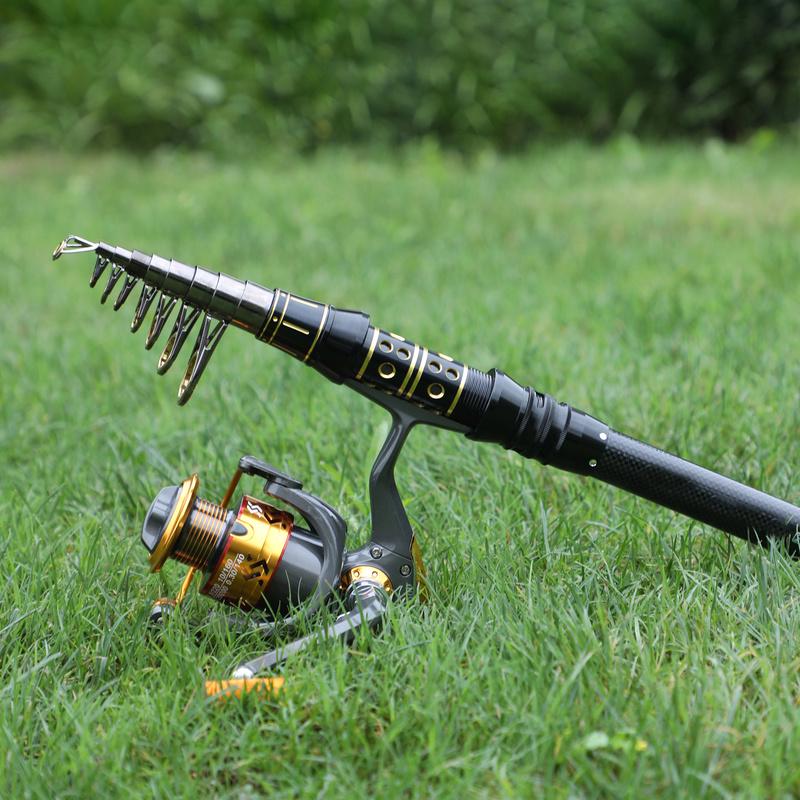Fishing Rods Reels Combos 1.5m-3.0m Travel Telescopic Fishing Rod 12BB Fishing Reels for Bass Carp Fishing