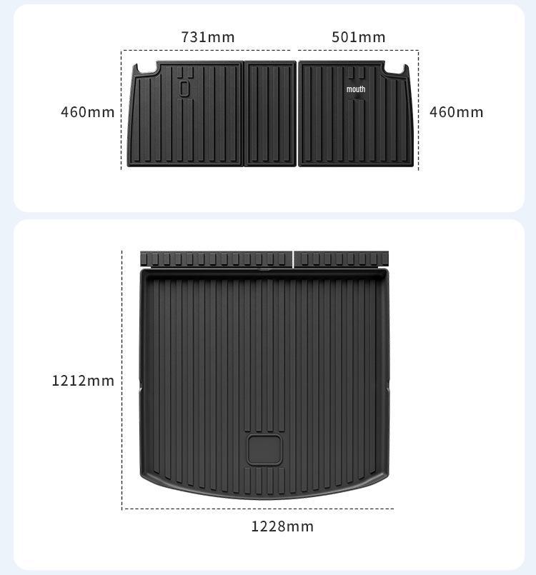 Floor Mats for 2023 Denza N7: All-TPE Mats, Trunk, & Waterproof Seat Back Mat