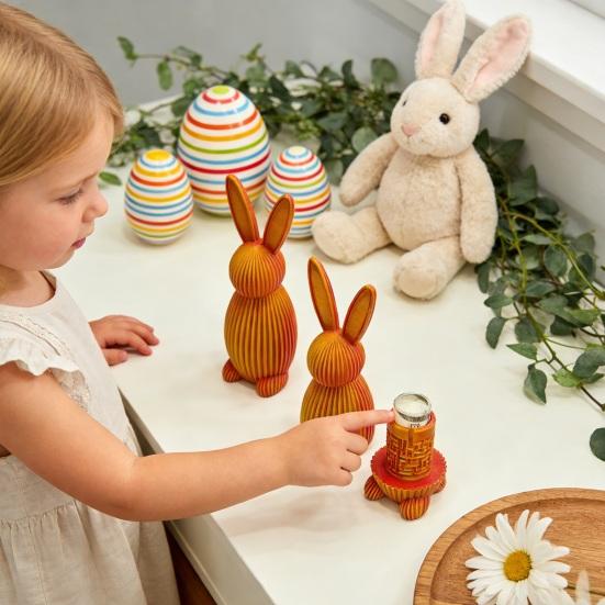 3D-gedruckte Hasenfigur mit Geheimfach Hasenförmiges Labyrinth Geschenkbox Pädagogisches Stressabbau-Puzzle Tier Ostergeschenk