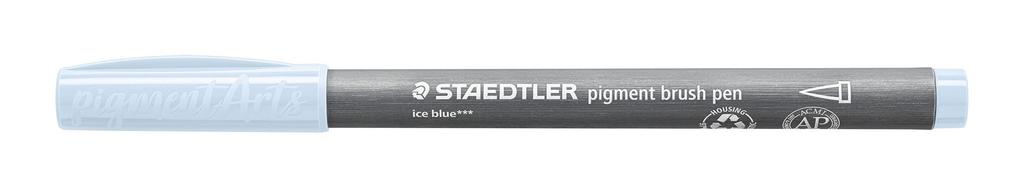 Staedtler Pigment Brush Ice 10 Water-Based Pen, Blue, Pens, 371-31010