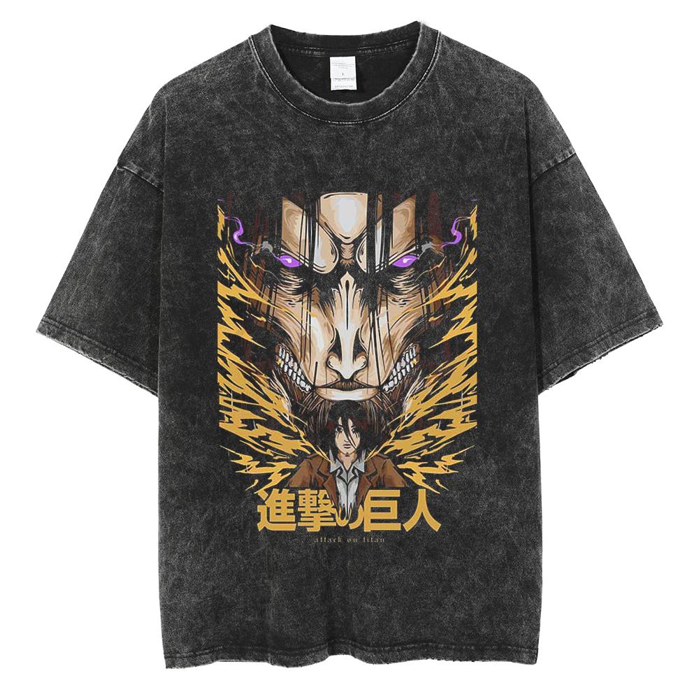 Harajuku Anime Attack On Titan Levi Ackerman Print T-skjorte Menn Kvinner Komfortable T-skjorter Casual Løs T-skjorte Mann Bomulls-t-skjorte