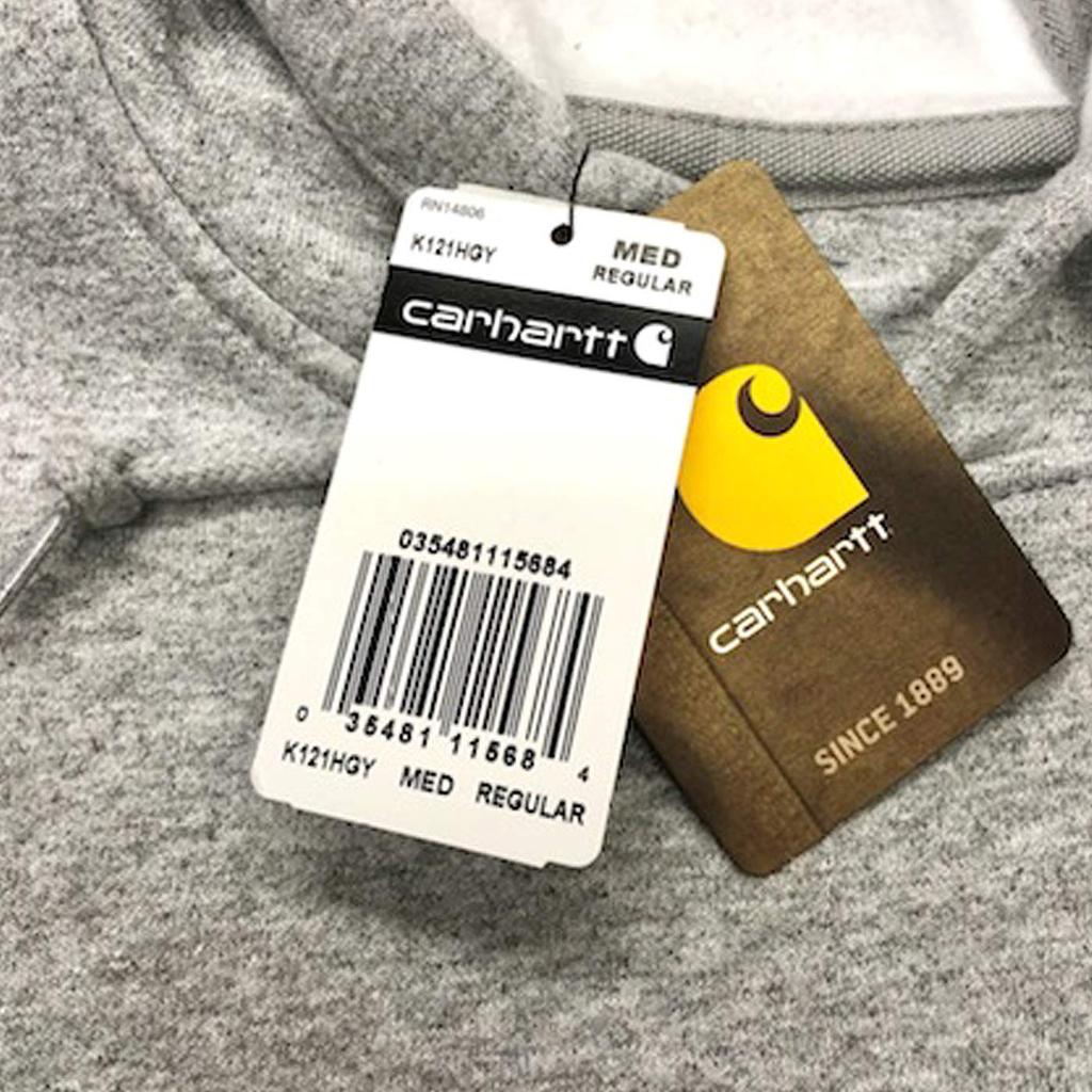 Carhartt Midweight Hooded Size S Sweatshirt, K121, Gray, [Used]