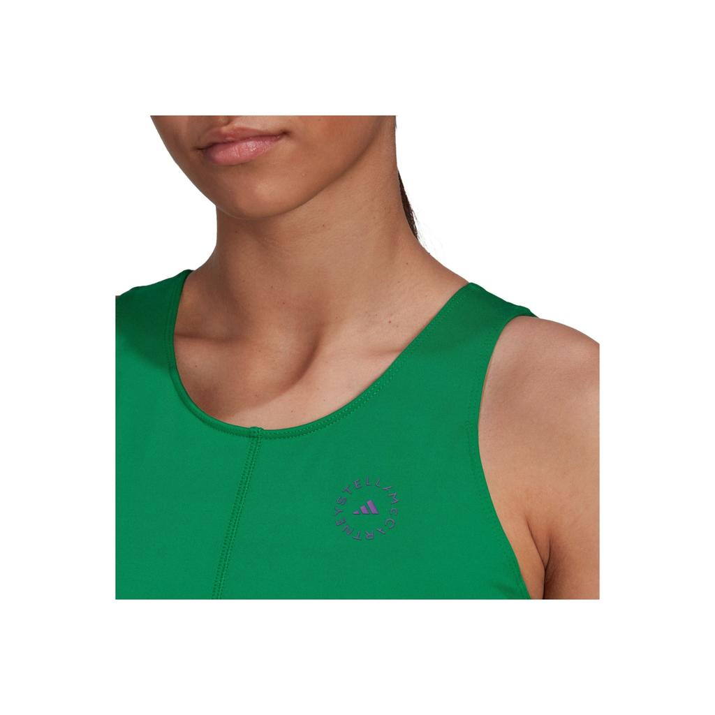 Adidas Solid Color Hollow Logo Patch Pullover Sports Vest Women Vests Green HI6032