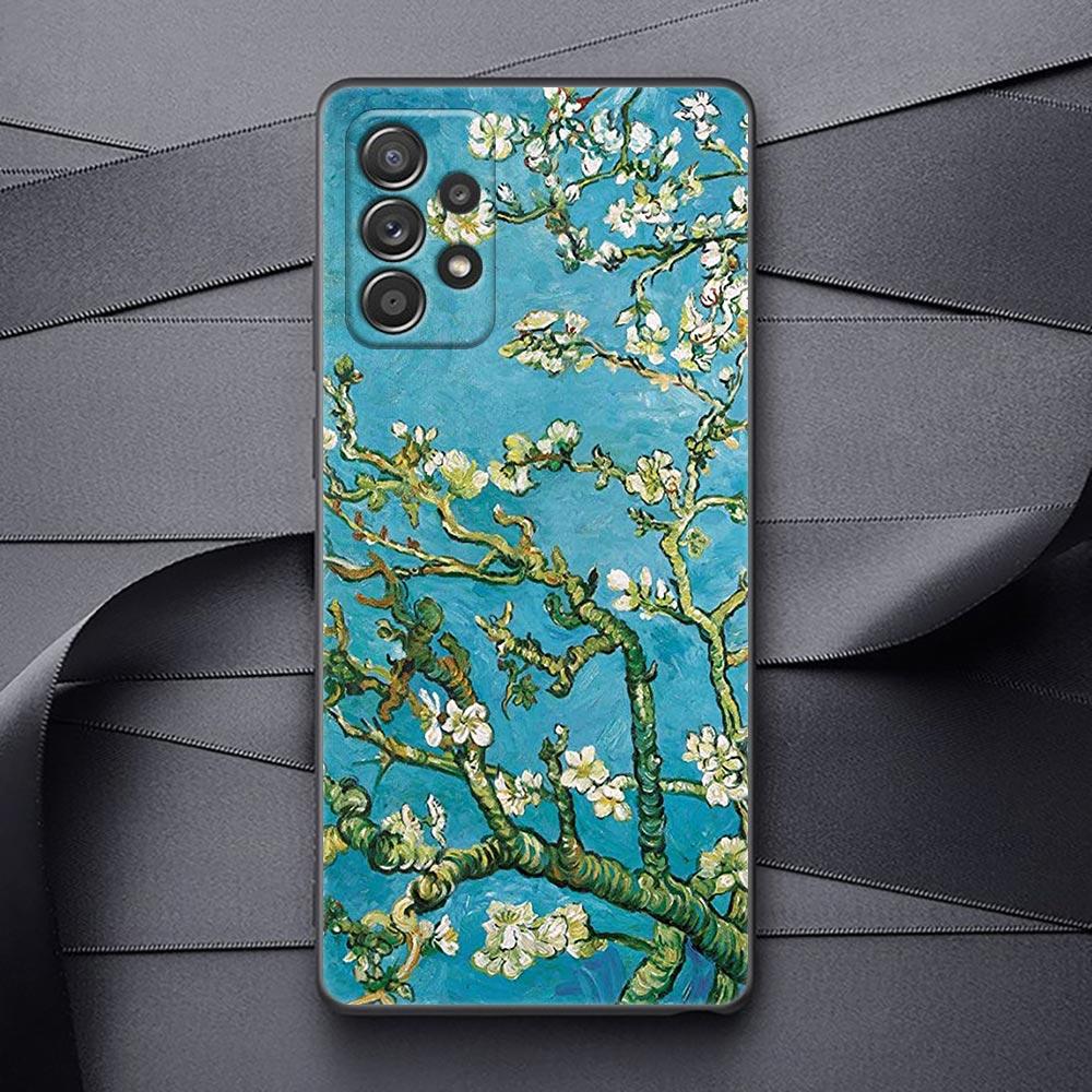 Capa para Samsung Galaxy A32 A33 A31 A23 A22 A21S A13 A12 A11 A02 A01 Capa Van Gogh Café Terraço Noite Estrelada Girassol Pintura