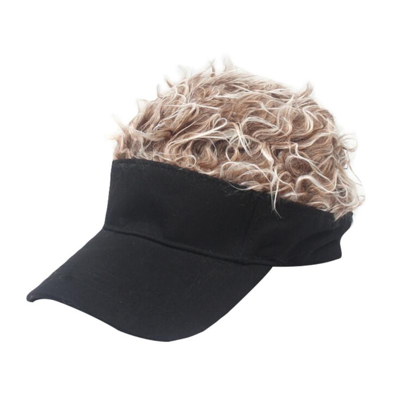 Men Lady Golf Cap Baseball Cap Outdoor Sports Fake Flair Hair Sun Visor Hat
