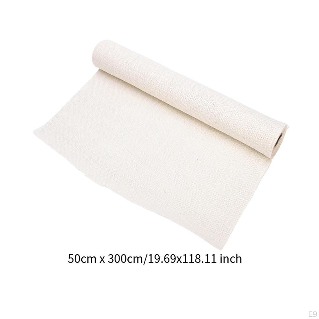 Linen Fabric Handmade Material DIY Multipurpose Lightweight Needlework Sewing Cloth for
