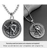 Xiweier Gothic Punk Hip Hop Round Pendant Necklace