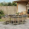 VidaXL Garden Dining Set with Cushions 11 Pcs, Table and Chairs with Foldable Backrest, Outdoor Furniture Patio 3211572