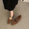 Coarse heel single shoes women's spring and autumn new evening shoes soft-soled ballet shoes with Mary Jane shoes women