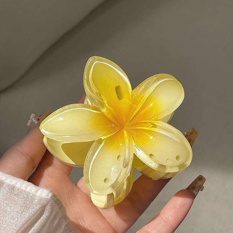 

Заколка с цветком в стиле ретро, ​​заколка для волос с цветком, женская заколка на половину затылка One Size жёлтый