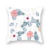 Pink plant series printed pattern cushion cover for home living room sofa car decoration square polyester pillowcase