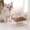 Professional Cat Double Bowl New with Stand and Mat Pet Kitten Puppy Transparent Food Feeding Dish Metal Elevated Water Feeder Dog Supplies