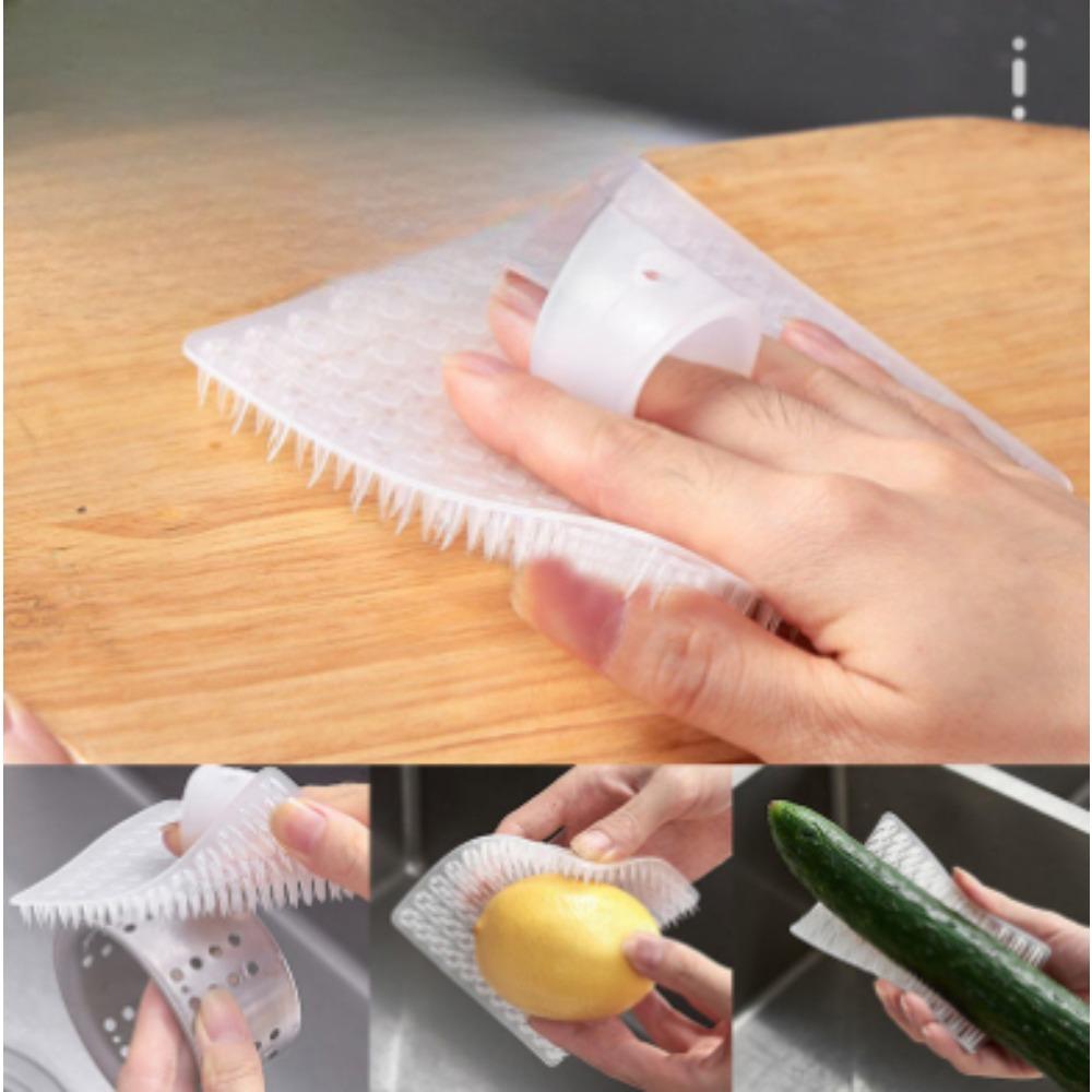 10 stücke Küche Reinigungsbürste Geschirrspülbürste Obst Gemüse Reinigungsbürsten Topf Pfanne Weiche Silikon Scheuerschwämme Reinigungswerkzeuge