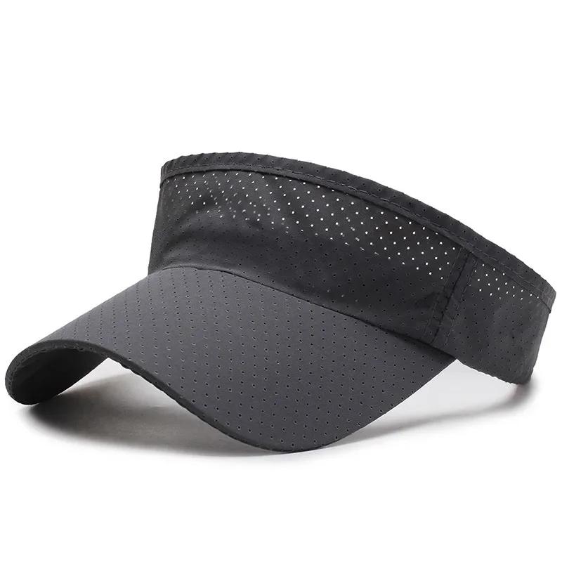 Sun Air Ventilated Permeable Air Summer Hats Men Women Adjustable Visor Uv Protection Top Empty Solid Sports Tennis Running Sunscreen Cap Hat