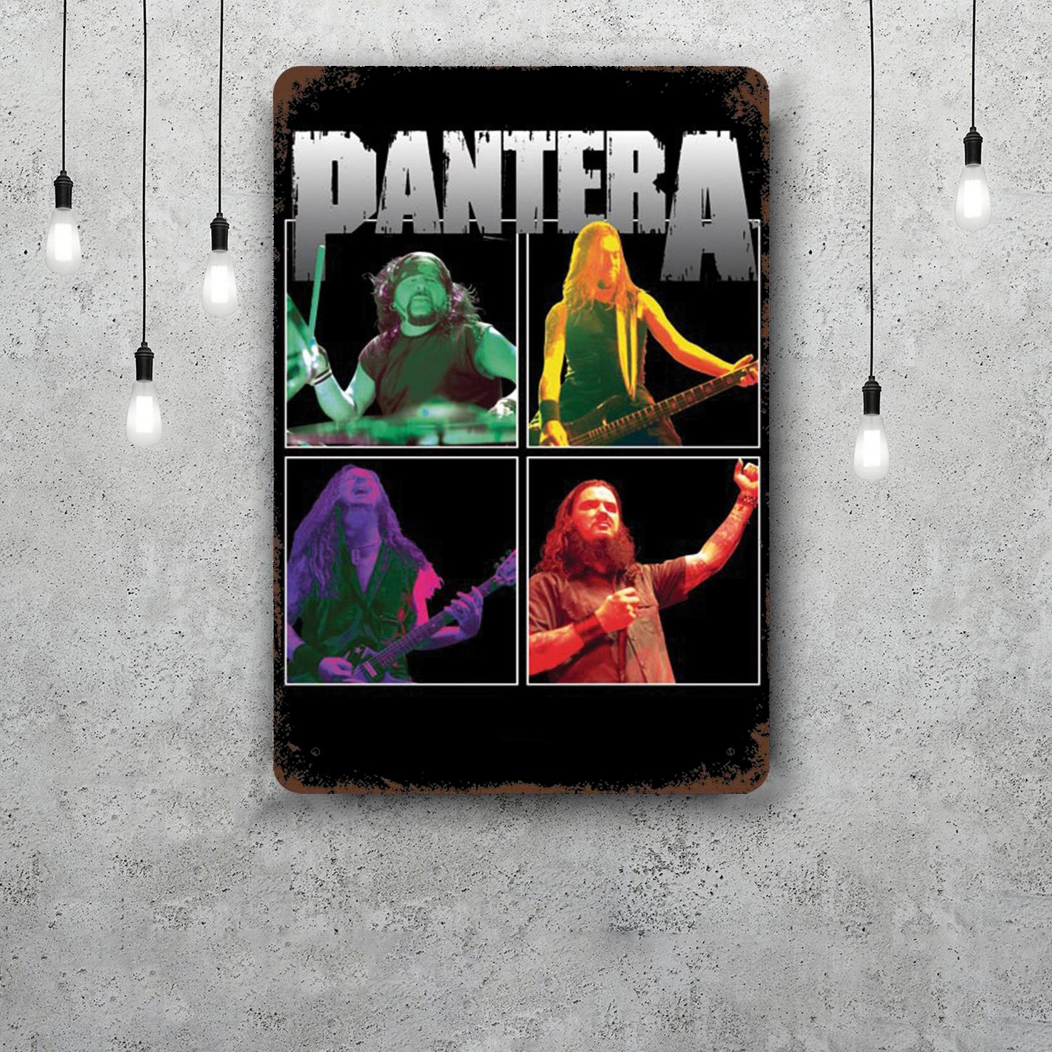 

Pantera band Retro Vintage Tin Sign Poster Decorative Plaque Metal Plate Wall Decor 20x30cm（7.8x11.8inch）