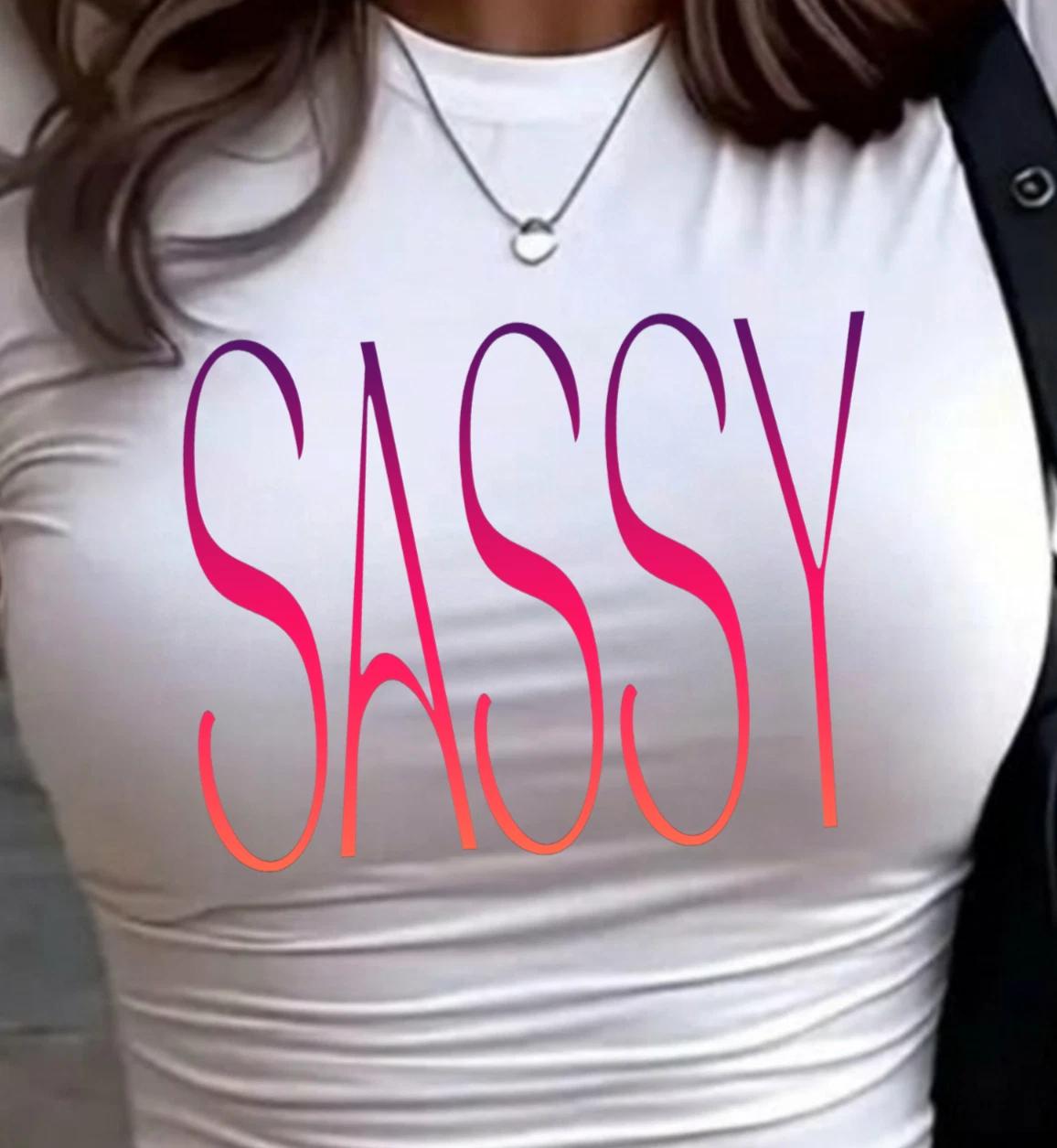Sassy Tee, Women s Softstyle Shirt, Trendy Summer T-Shirt, Party Top M