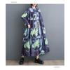 Loose and Thin Fashion Long-sleeved Printed Mid-length Dresses