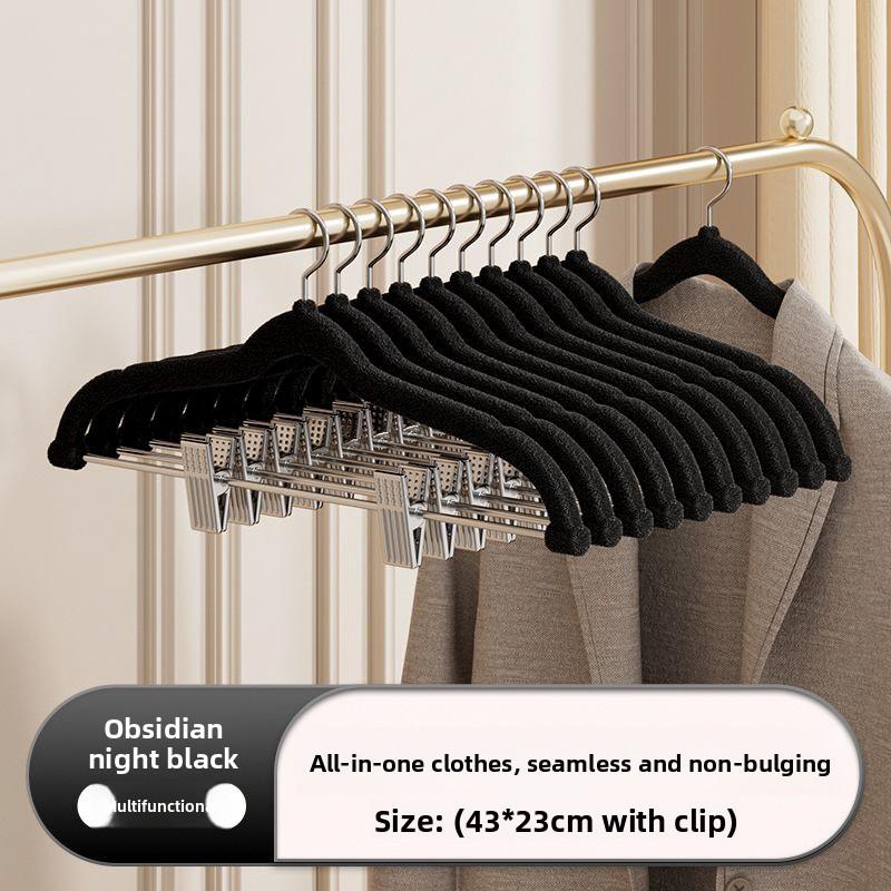 Home Balcony Non-marking Non-slip with Clip 2 In 1 Coat Hanger