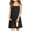 Children's Sleeveless Square Neck Summer A-Line Casual Holiday Suspender Dress