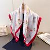 Eșarfă pătrată de mătase cu imprimeu de lux pentru femei, bandă de păr pentru gât, eșarfă de plajă, hijab, batic, bentiță de cap, bandană, foulard feminin 70cm