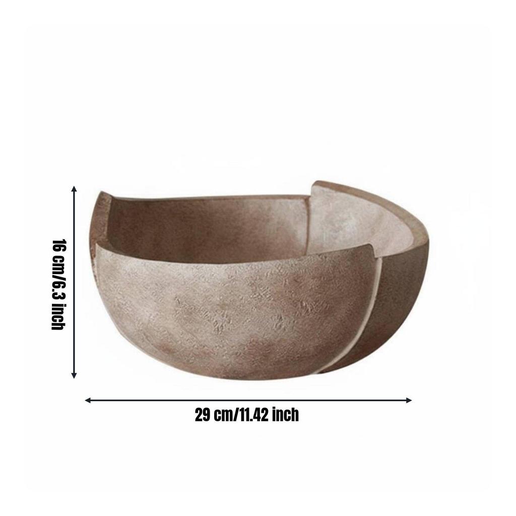 Wabi-Sabi Fruit Bowl Versatile Decor Rustic Table Centerpiece for Entryway