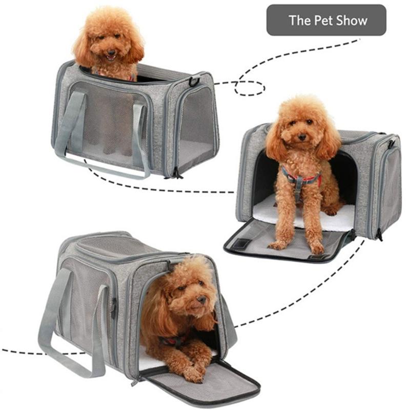 Pet Tote Carrier Bag, Portable Pet Bag Go-out Bag Travel for Puppies Outdoor Travel Portable Soft Shoulder Bag