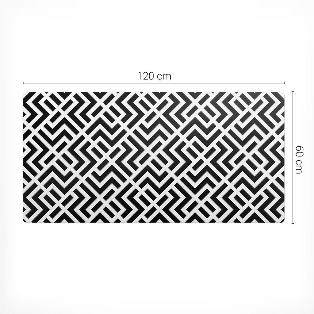 Wytrzymała Mata Antypoślizgowa Na Blat Biurka Geometryczny Zygzak 120X60 Cm