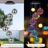 Solar-Powered LED Moroccan Mirror Ball Wind Chime Light