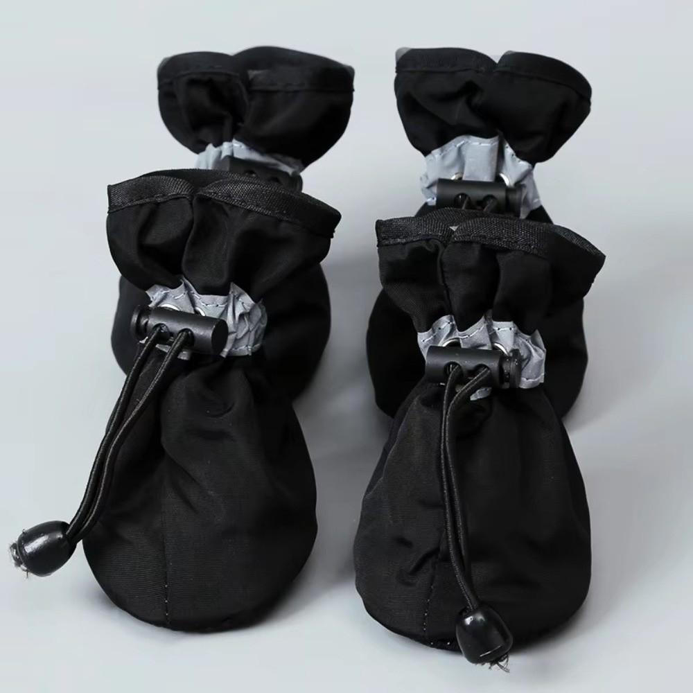 4Pcs Anti-Slip Pet Dog Shoes Anti-Scratch Waterproof Anti-slip Rain Boots Thick Grip Does Not Fall Off Dog Booties for Puppy