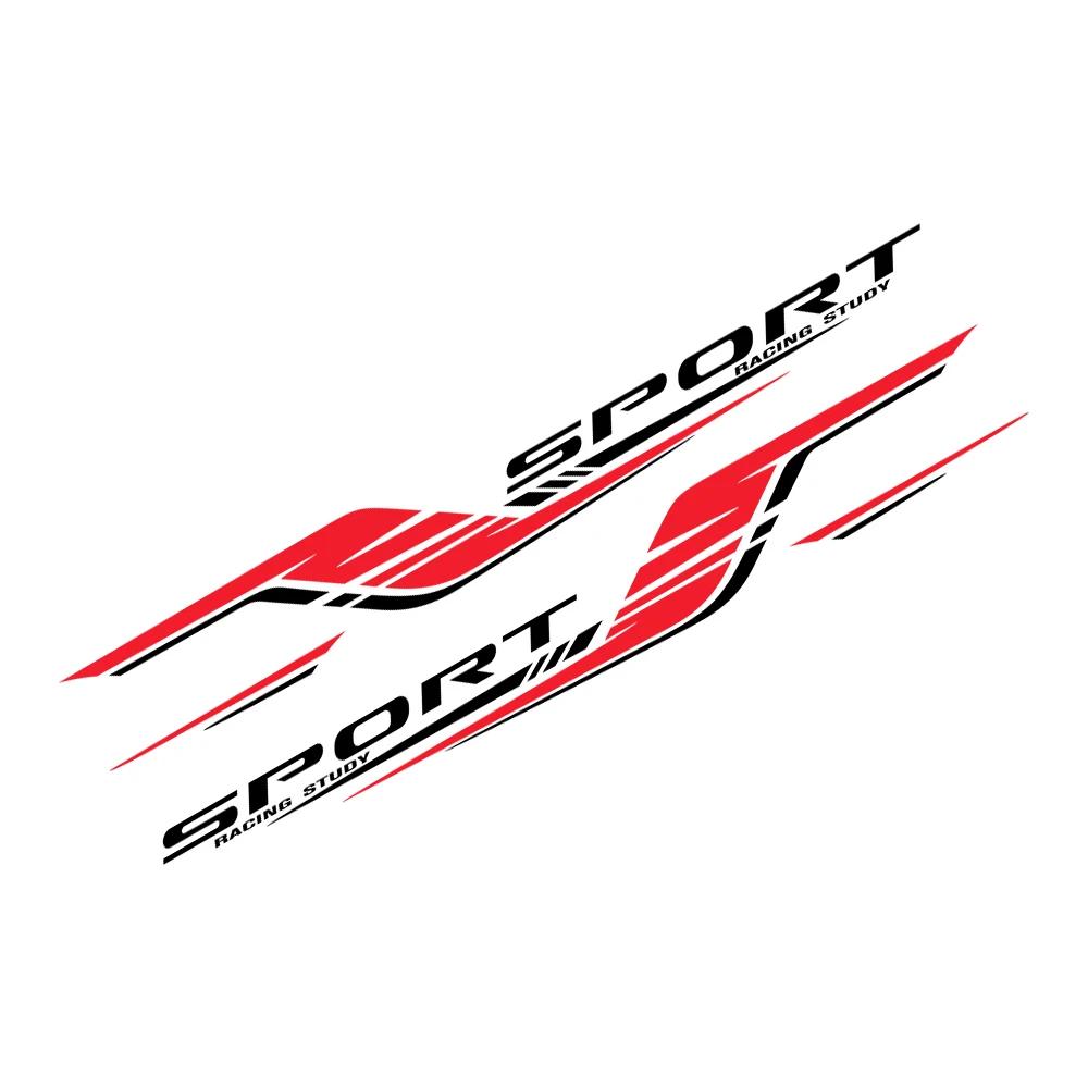 2PCS Long Stripes Car Decals Left and Right Side Vinyl Decals Personalized Waterproof Auto Body Decoration Stickers Accessories