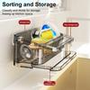 Kitchen Sink Organizer Drain Rack with Simple Installation Self-draining Shelf Cup Strong Load-bearing Sponge Holder