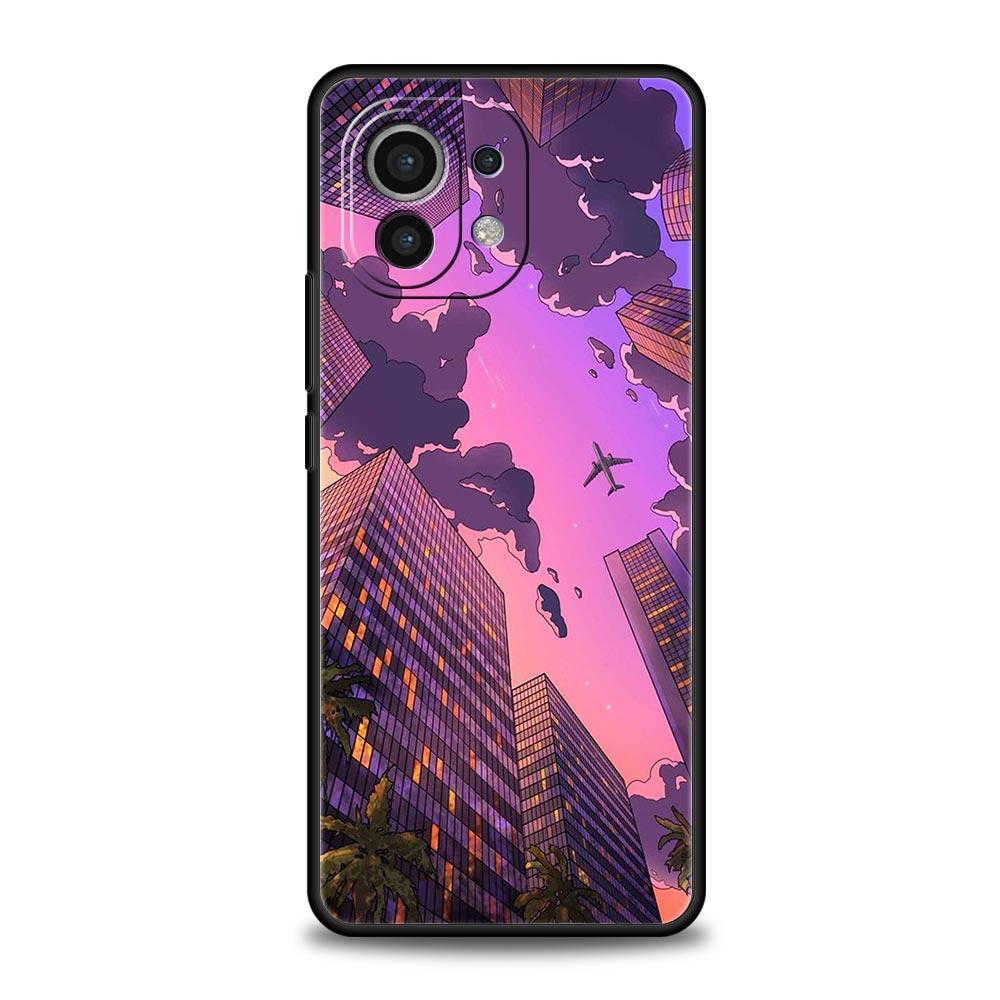 

Роскошный чехол для телефона с изображением заката в Японии для Xiaomi 12T Pro 12 13 11 Ultra Mi Note 10 Lite 10T 5G 11X Pro 11T 9T, мягкий чехол Poco M4 Pro 5G