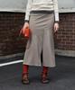 320SHOWROOM H-Line Slit Long Skirt Khaki Beige