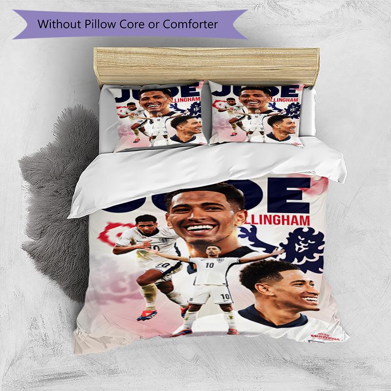 3pcs Bellingham5 Design Cover Set - HD Printed Bedding with 1 Cover and 2 Pillowcases - Perfect for Home and Dorm Decor