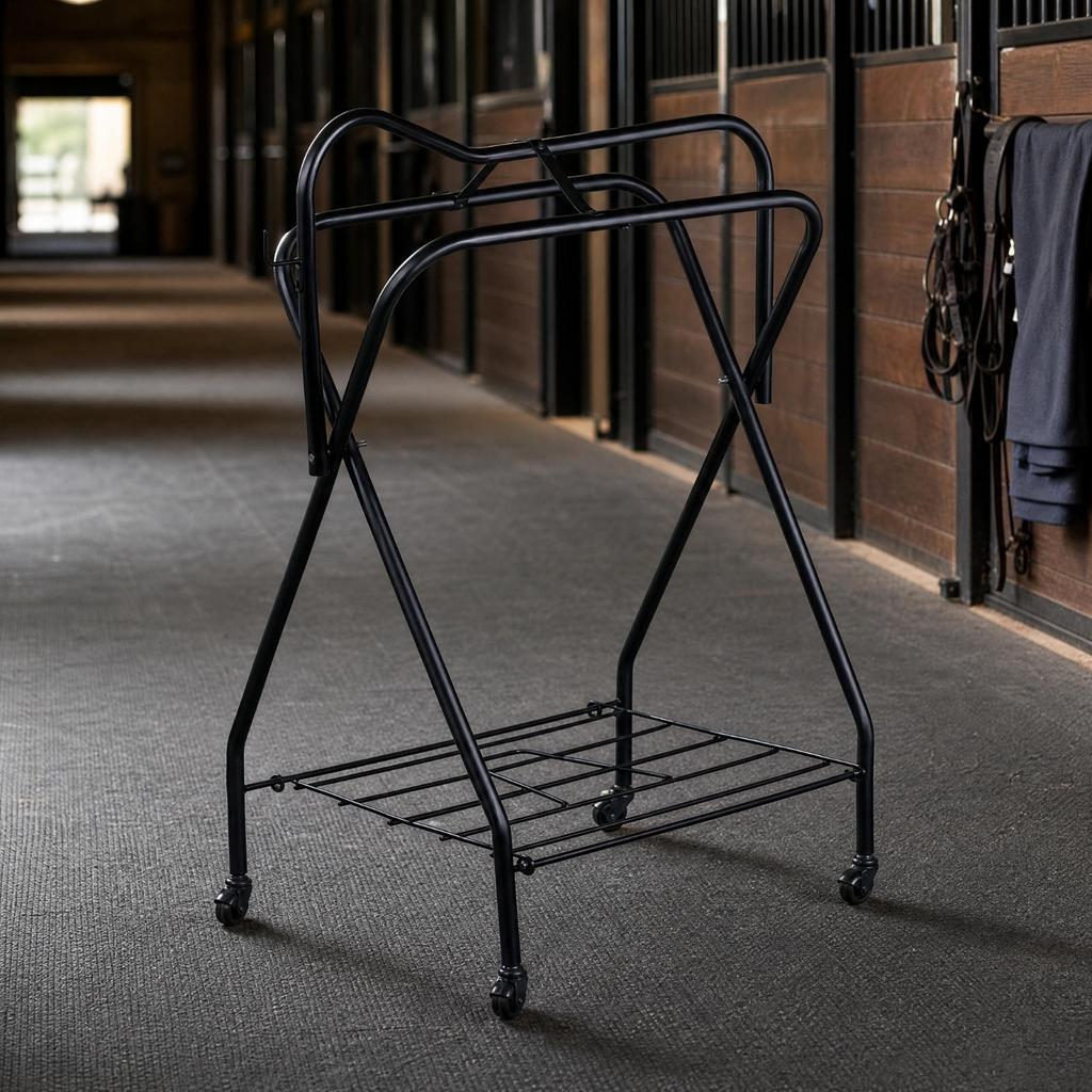 Freestanding Vertical Saddle Rack Portable Tack Organizer Spacious for Stable
