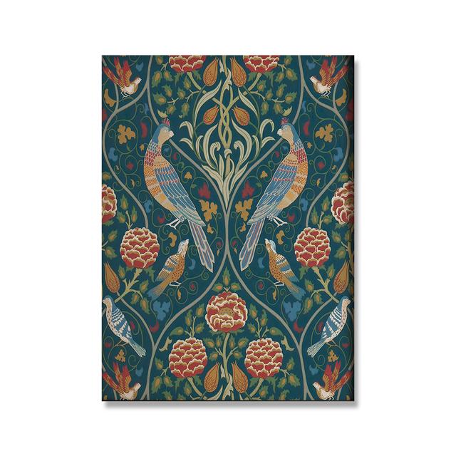 William Morris Leinwanddruck Victoria and Albert Museum Ausstellungsplakat London Underground Jugendstilgemälde Wanddekoration