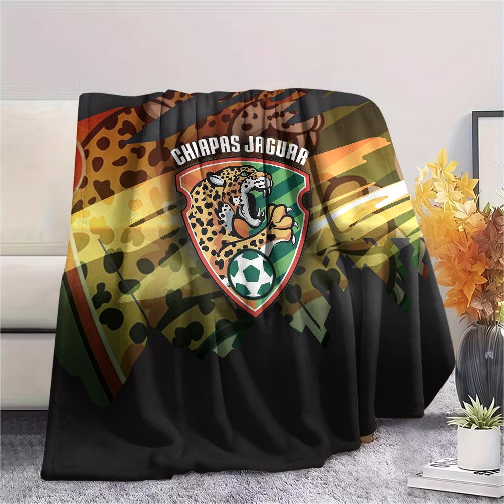 Chiapas FC pattern Flannel Blanket, High quality Comfortable for All Seasons, Home Decor, Warmth and Comfort, Perfect for Gifts.