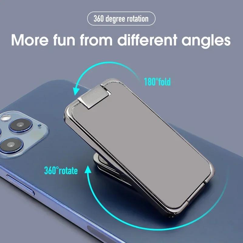 Mobile Phone Finger Ring Holder Foadable Stand Retractable Desktop Magnetic Bracket for IPhone 15 14 Ablet Phone Accessories