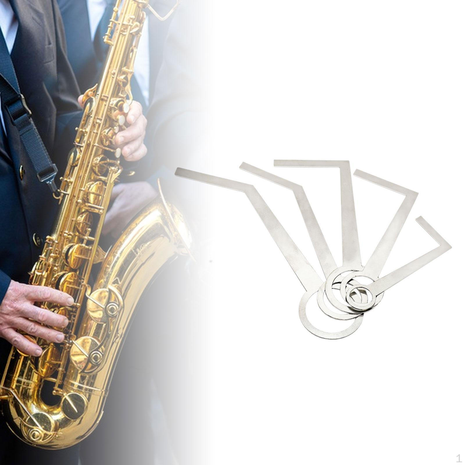 

5x Stainless Steel Sax Pad Leveling Rings Accessory for Orchestral Instruments Maintenance