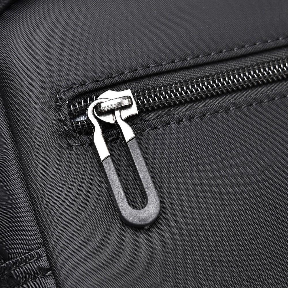 Zipper Pockets Men Crossbody Backpack Waterproof Sling Bag Stylish Messenger Bag  Document Storage