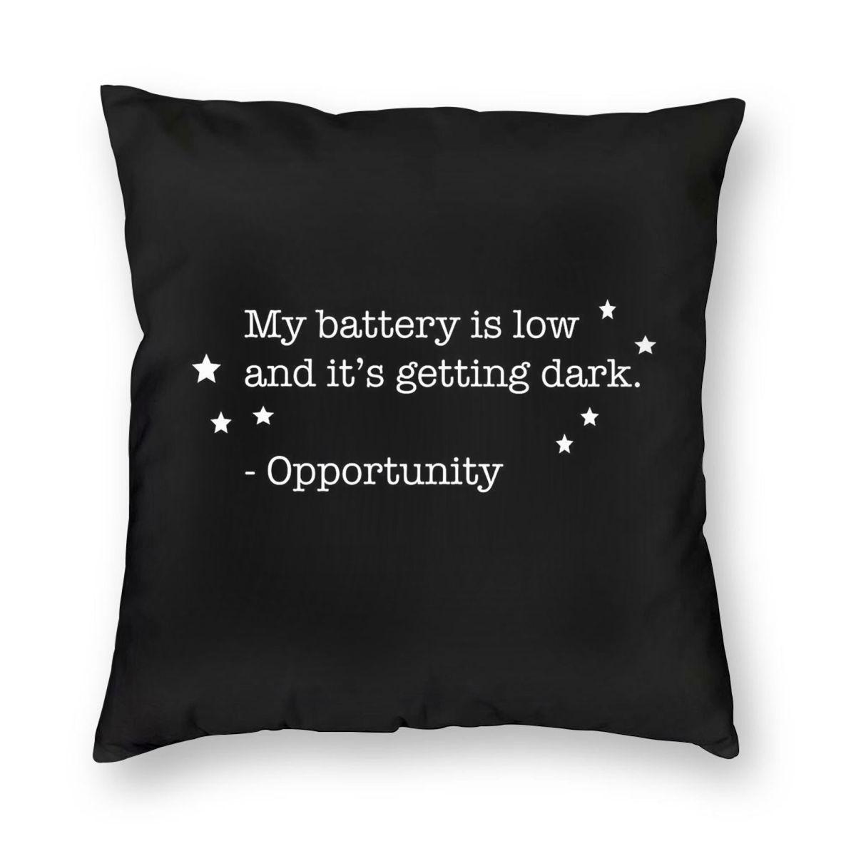 Battery Is Low Opportunity Mars Rover Square Pillowcase Polyester Linen Velvet Creative Decorative Pillow Case Home Cushion 30x30cm