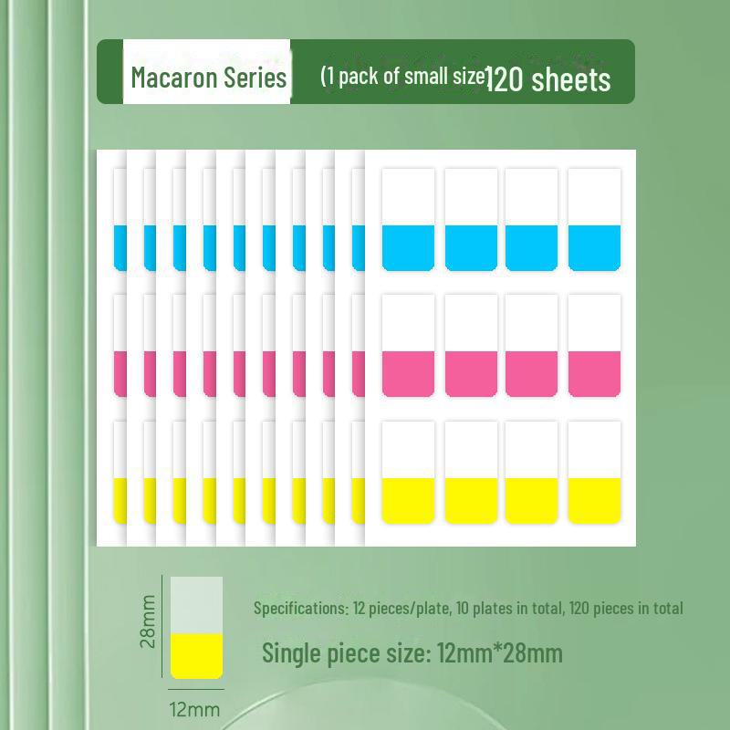 Custom Morandi Index Label Sticky Notes – Fluorescent Bookmarks for Students