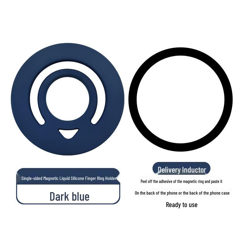 

Magnetic Phone Holder with Silicone Ring Clip Single-sided Magnetic синій